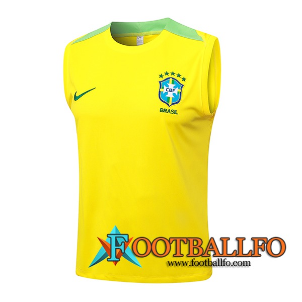 Chalecos De Futbol Brasil Amarillo/Verde 2024/2025