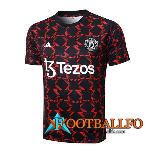 Camiseta Entrenamiento Manchester United Negro/Rojo 2024/2025