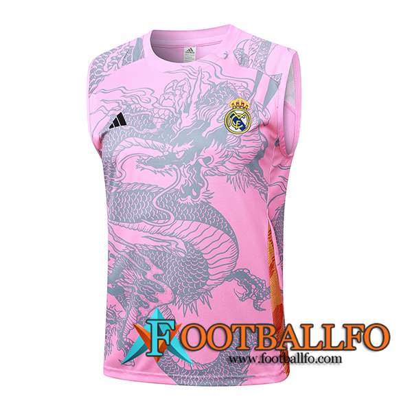 Chalecos De Futbol Real Madrid Rosa/Gris 2024/2025