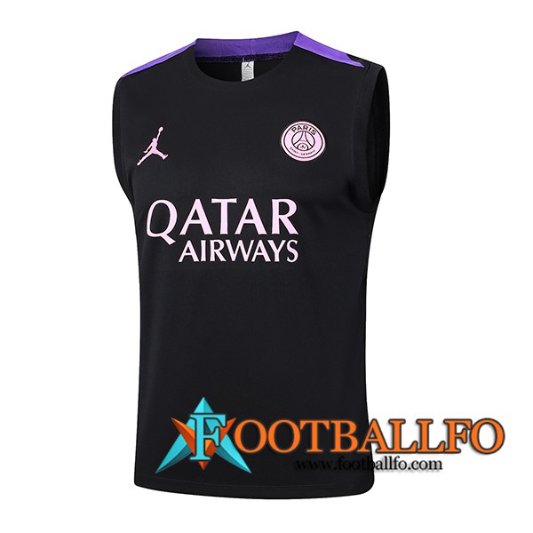 Chalecos De Futbol PSG Negro/Violeta 2024/2025