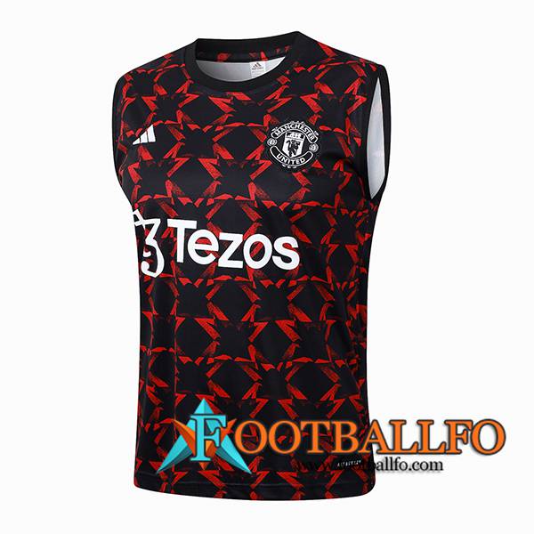 Chalecos De Futbol Manchester United Negro/Rojo 2024/2025