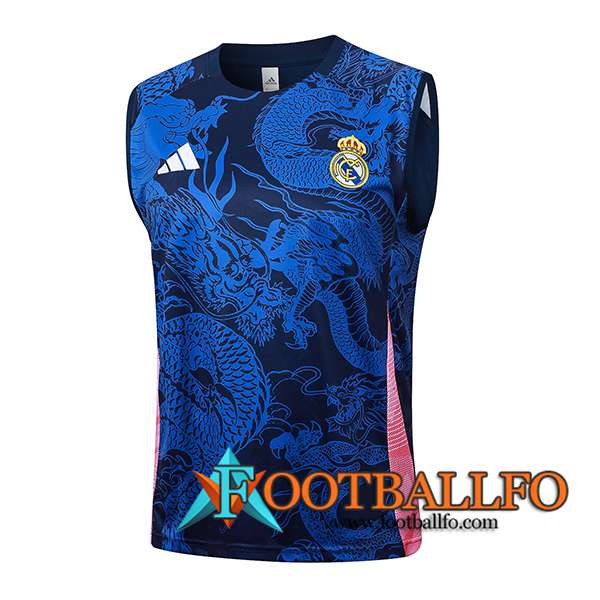 Chalecos De Futbol Real Madrid Azul/Rosa 2024/2025