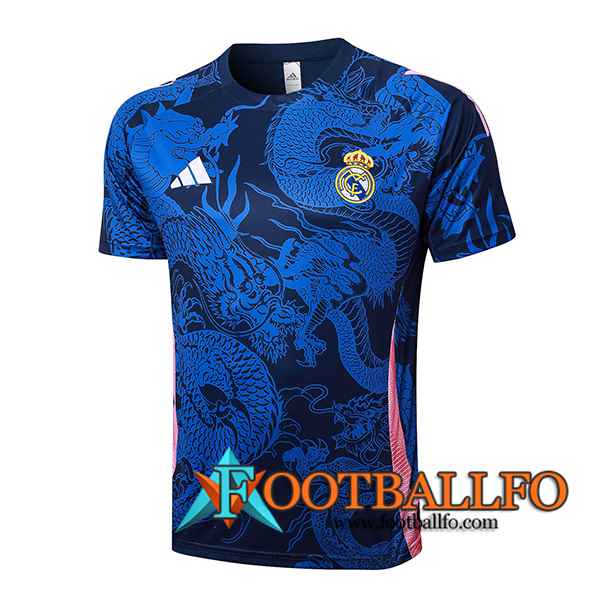 Camiseta Entrenamiento Real Madrid Azul/Rosa 2024/2025