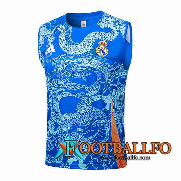 Chalecos De Futbol Real Madrid Azul/Naranja 2024/2025