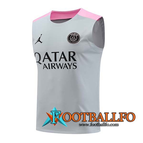 Chalecos De Futbol PSG Gris/Rosa 2024/2025