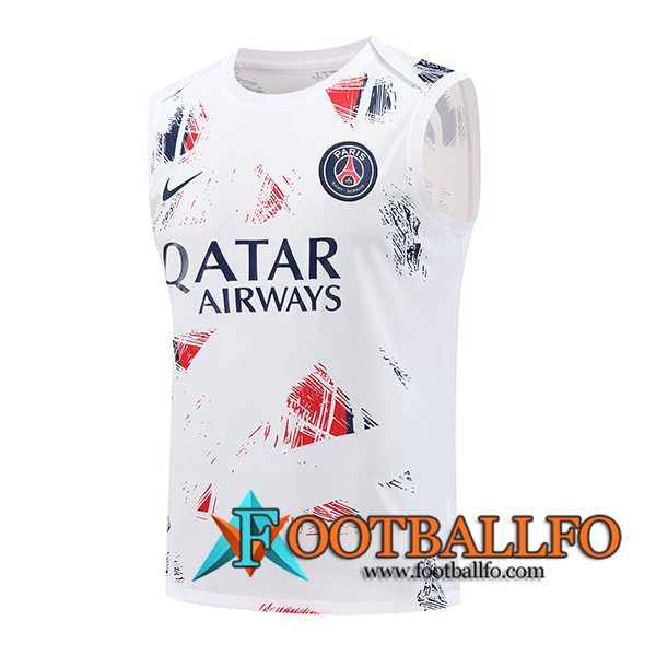 Chalecos De Futbol PSG Blanco/Azul/Rojo 2024/2025