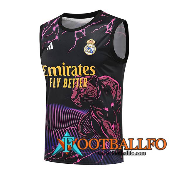 Chalecos De Futbol Real Madrid Negro/Violeta/Amarillo 2024/2025