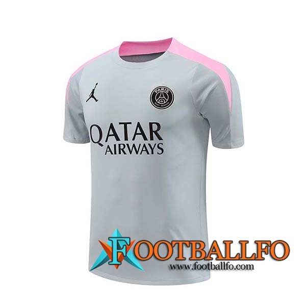 Camiseta Entrenamiento PSG Gris/Rosa 2024/2025