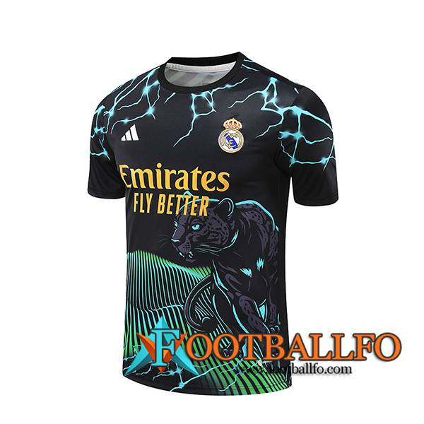 Camiseta Entrenamiento Real Madrid Negro/Verde/Amarillo 2024/2025