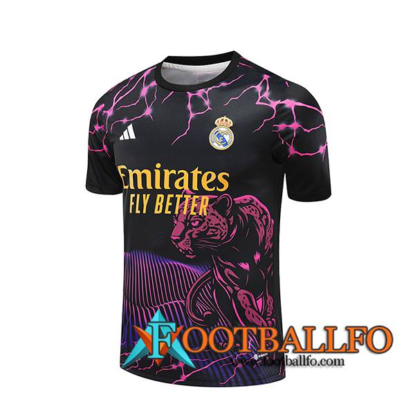 Camiseta Entrenamiento Real Madrid Negro/Violeta/Amarillo 2024/2025