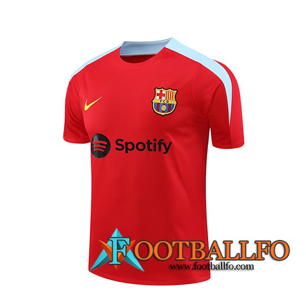 Camiseta Entrenamiento FC Barcelona Rojo/Azul 2024/2025 -03