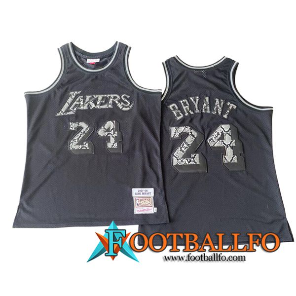 Camisetas De Futbol Los Angeles Lakers (BRYANT #24) 2024/25 Negro/Gris