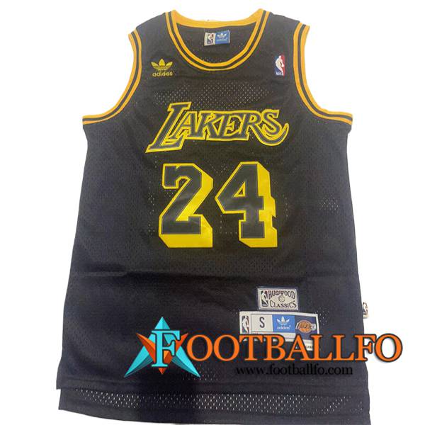 Camisetas De Futbol Los Angeles Lakers (BRYANT #24) 2024/25 Negro/Amarillo -02