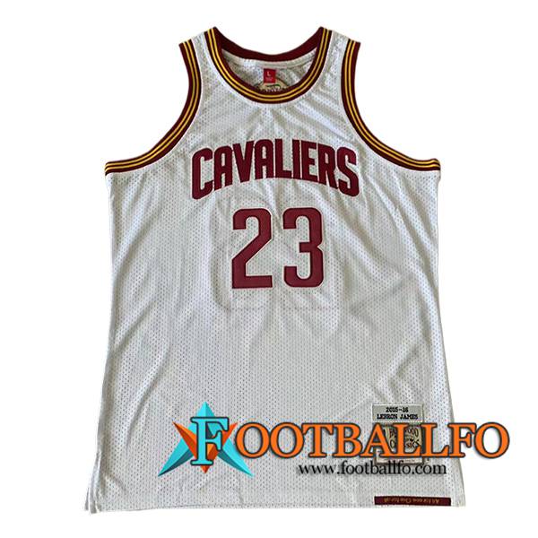 Camisetas De Futbol Cleveland Cavaliers (JAMES #23) 2024/25 Blanco