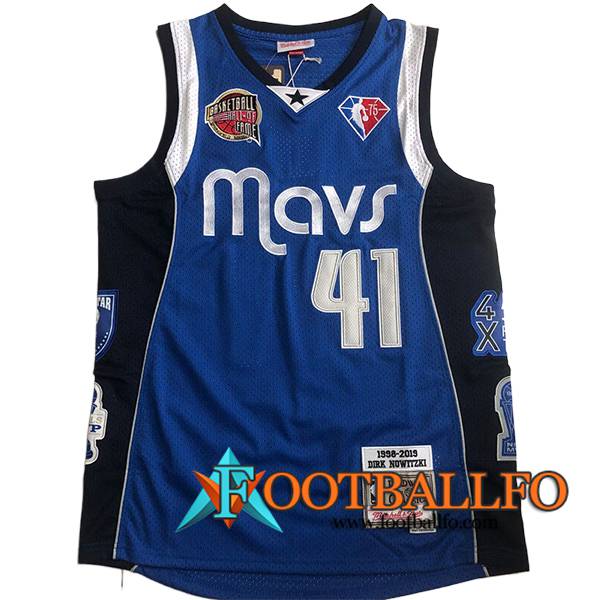 Camisetas De Futbol Dallas Mavericks (NOWITZKI #41) 2024/25 Azul/Blanco