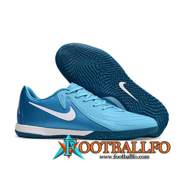 Nike Botas De Fútbol Phantom GX II ACAD LV8 IC Azul/Blanco