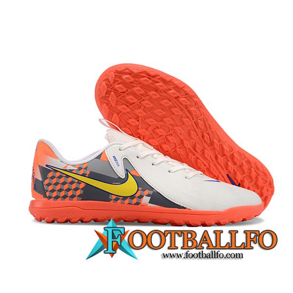 Nike Botas De Fútbol PHANTOM GX II CLUB TF Blanco/Naranja/Gris