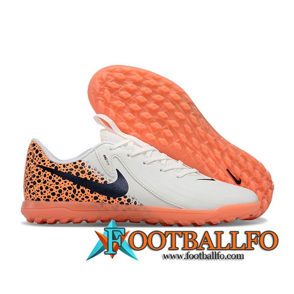 Nike Botas De Fútbol PHANTOM GX II CLUB TF Blanco/Naranja/Negro