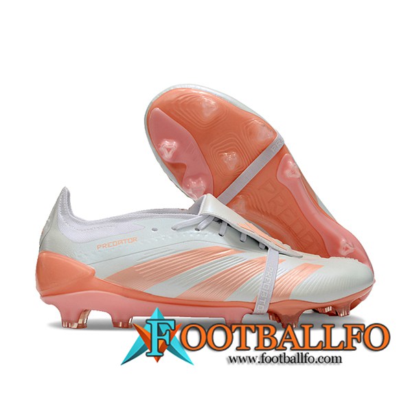 Adidas Botas De Fútbol Predator Elite Tongue FG Blanco/Rosa