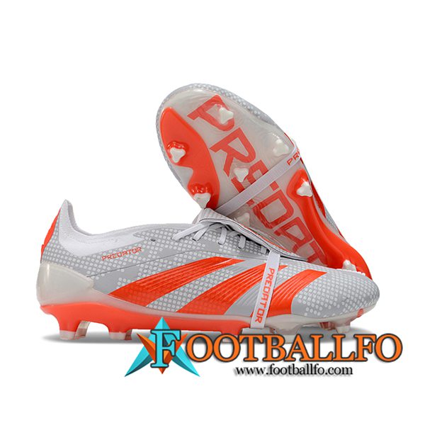 Adidas Botas De Fútbol Predator Elite Tongue FG Gris/Naranja -02