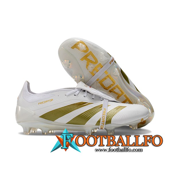 Adidas Botas De Fútbol Predator Elite Tongue FG Blanco/Amarillo