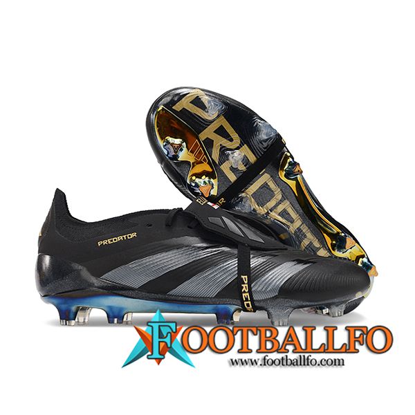 Adidas Botas De Fútbol Predator Elite Tongue FG Negro/Gris -06