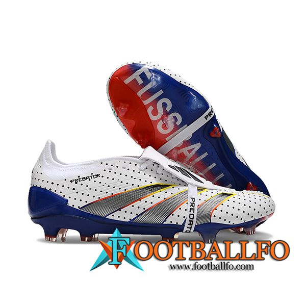 Adidas Botas De Fútbol Predator Elite Tongue FG Blanco/Gris -02