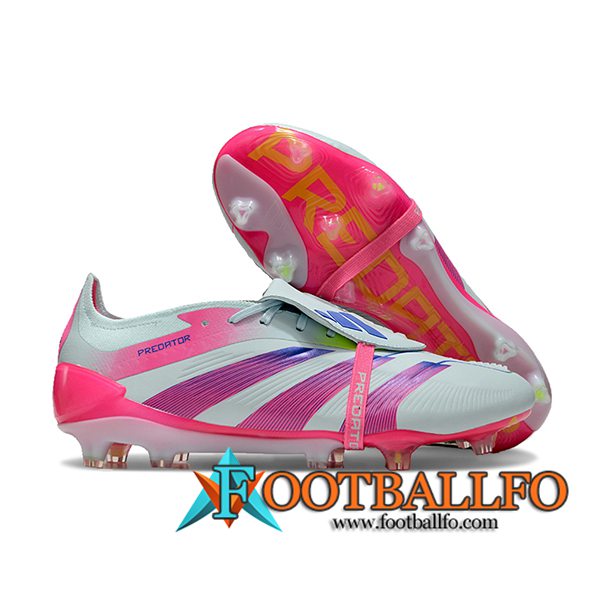 Adidas Botas De Fútbol Predator Elite Tongue FG Blanco/Rosa -02