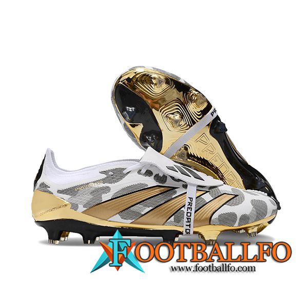 Adidas Botas De Fútbol Predator Elite Tongue FG Blanco/Gris/Amarillo