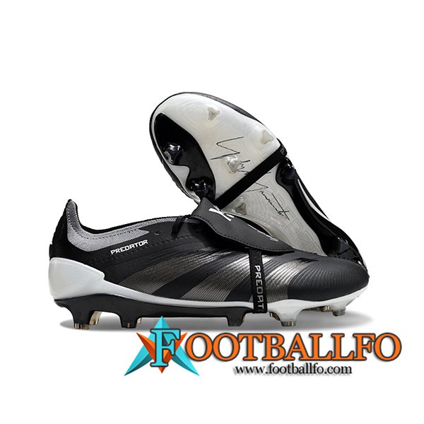 Adidas Botas De Fútbol Predator Elite Tongue FG Negro/Gris -07