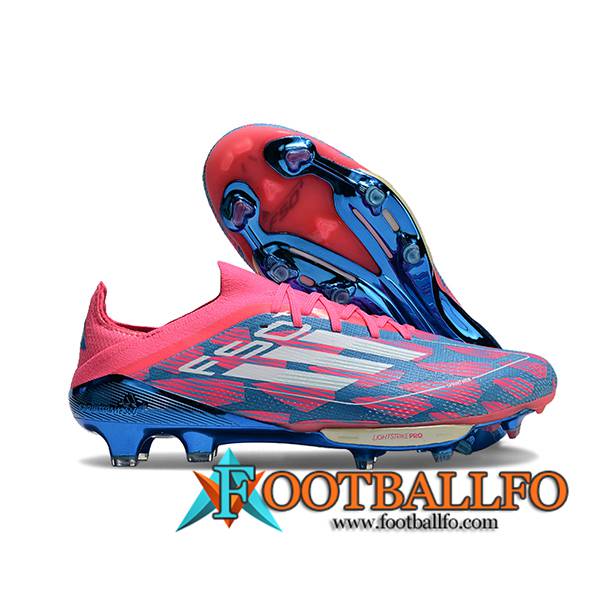 Adidas Botas De Fútbol F50+.1 FG Rosa/Azul/Blanco