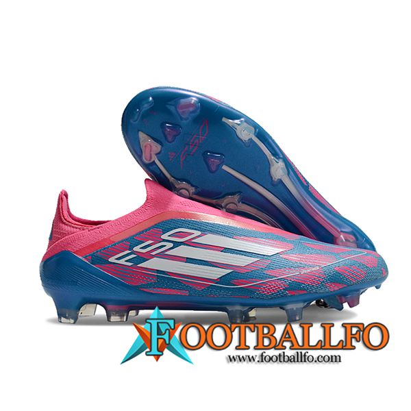 Adidas Botas De Fútbol F50 Elite Laceless FG Rosa/Azul/Blanco