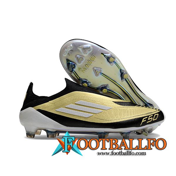 Adidas Botas De Fútbol F50 Elite Laceless FG Amarillo/Negro/Blanco