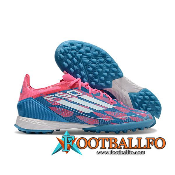 Adidas Botas De Fútbol F50 PRO TF Rosa/Azul/Blanco