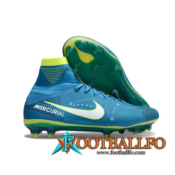 Nike Botas De Fútbol Zoom Superfly 5 Elite FG Azul/Blanco/Verde