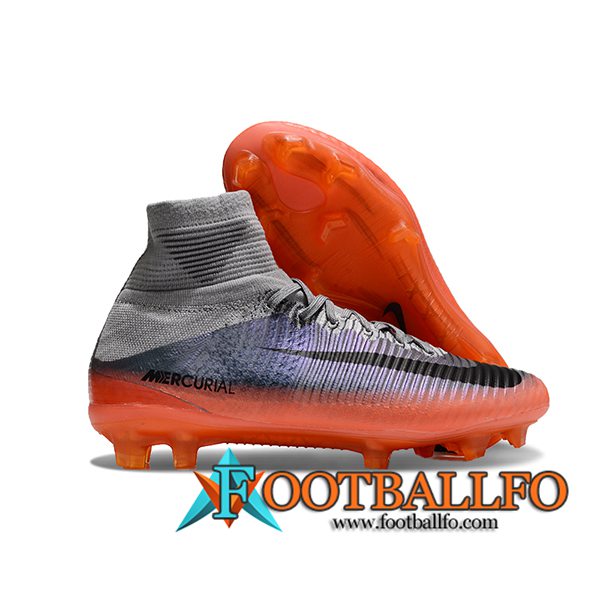 Nike Botas De Fútbol Zoom Superfly 5 Elite FG Violeta/Gris/Naranja