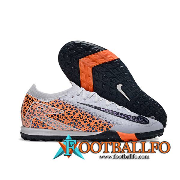 Nike Botas De Fútbol Air Zoom Mercurial Vapor XVI Elite TF Gris/Naranja/Negro