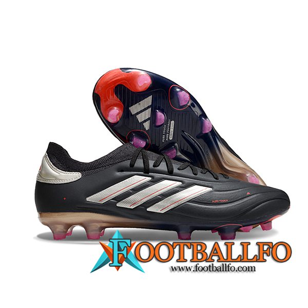 Copa Botas De Fútbol PURE II+ FG BOOTS Negro/Gris