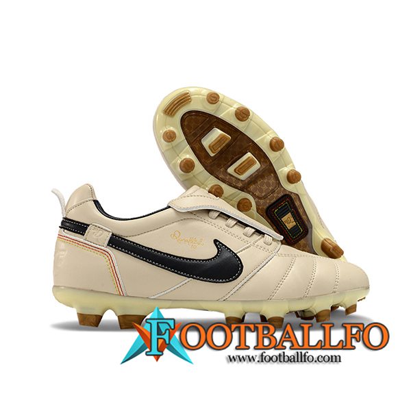 Nike Botas De Fútbol Tiempo Legend R10 Elite FG Beige/Negro/Marrón