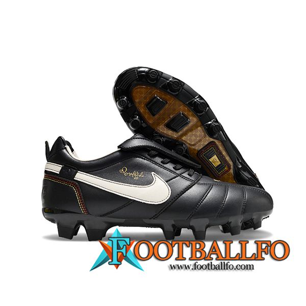 Nike Botas De Fútbol Tiempo Legend R10 Elite FG Blanco/Negro