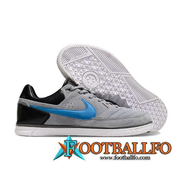 Nike Botas De Fútbol Gato IC Gris/Negro/Azul