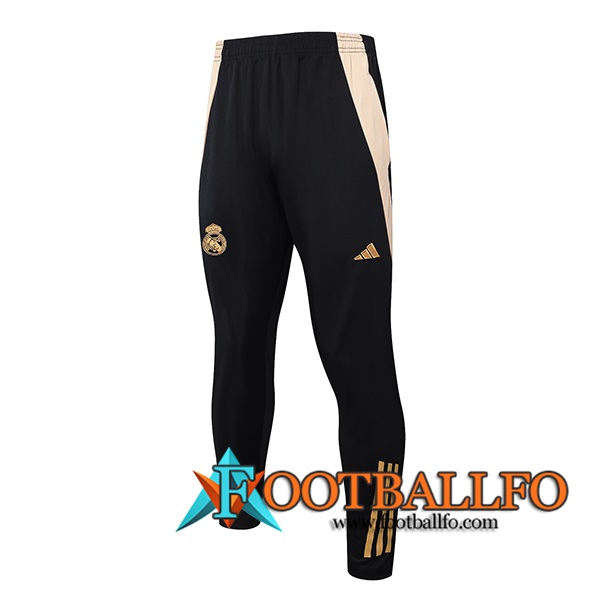 Pantalon Entrenamiento Real Madrid Negro/Amarillo 2024/2025 -02