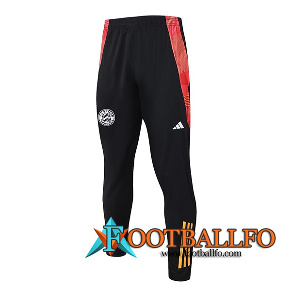 Pantalon Entrenamiento Bayern Munich Negro/Rojo/Naranja 2024/2025