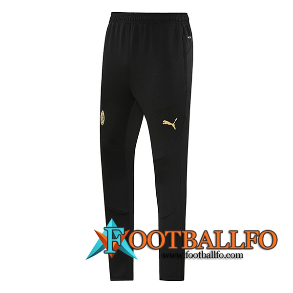 Pantalon Entrenamiento AC Milan Negro/Rojo 2024/2025 -02