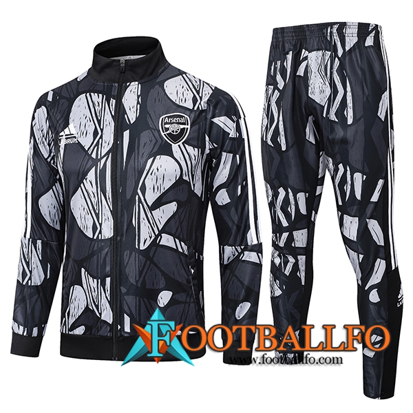 Chandal Equipos De Futbol Chaquetas Arsenal Negro/Gris 2024/2025