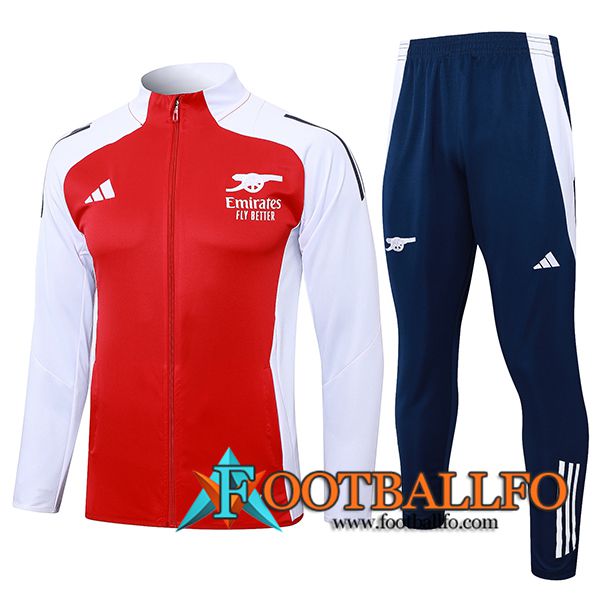 Chandal Equipos De Futbol Chaquetas Arsenal Blanco/Rojo 2024/2025