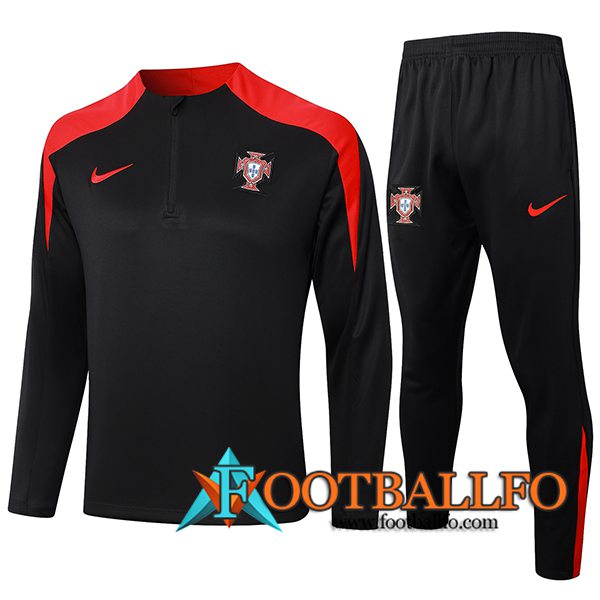 Chandal Equipos De Futbol Portugal Negro/Rojo 2024/2025 -02