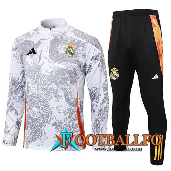 Chandal Equipos De Futbol Real Madrid Blanco/Gris 2024/2025 -02