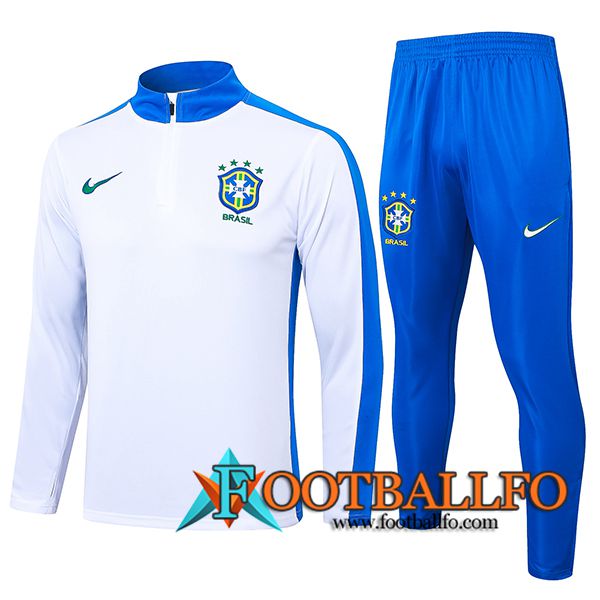 Chandal Equipos De Futbol Brasil Blanco/Azul 2024/2025