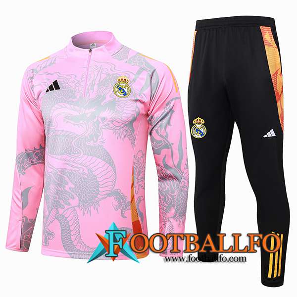 Chandal Equipos De Futbol Real Madrid Rosa/Gris 2024/2025 -02